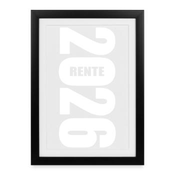 Pension 2026 - Retirement - Pension - Framed poster (27 × 37 cm) - black - Front