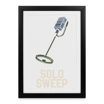 Amateur introverti de détecteurs de métaux - Affiche encadrée (27 × 37 cm) - noir - Devant