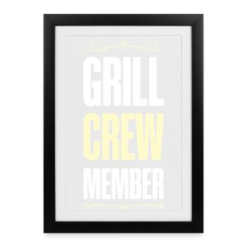 Équipe de grillades - Affiche encadrée (27 × 37 cm) - noir - Devant