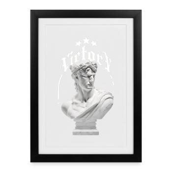 Gothic Victory Bust with Blindfold - Framed poster (27 × 37 cm) - black - Front