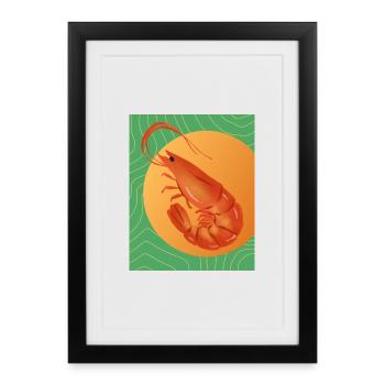 Maximalist Shrimp - Framed poster (27 × 37 cm) - black - Front