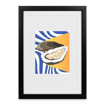 Funky Oysters - Framed poster (27 × 37 cm) - black - Front
