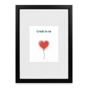 Croyez en vous - Affiche encadrée (27 × 37 cm) - noir - Devant