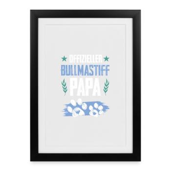bullmastiff dogs dad - Framed poster (27 × 37 cm) - black - Front