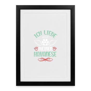 Amour havanais avec des ailes - Affiche encadrée (27 × 37 cm) - noir - Devant