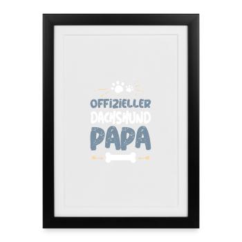 Official Dachshund Dad - Framed poster (27 × 37 cm) - black - Front