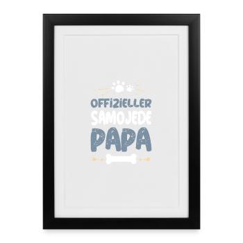 Samoyède - Affiche encadrée (27 × 37 cm) - noir - Devant