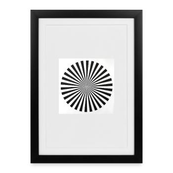 Radial Optical Illusion - Framed poster (27 × 37 cm) - black - Front