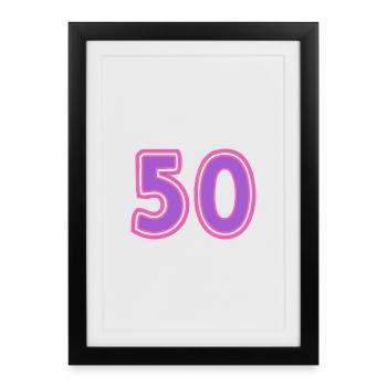 50. 50 YEARS. 50th ANNIVERSARY. 50TH ANNIVERSARY. - Framed poster (27 × 37 cm) - black - Front