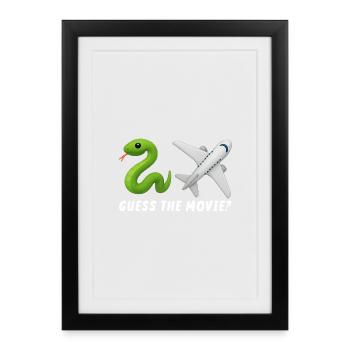 Stylish Animal and Airplane Designs for Kids - Framed poster (27 × 37 cm) - black - Front