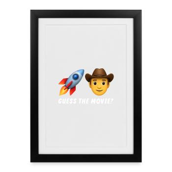 Cowboy Adventure Rocket Design - Framed poster (27 × 37 cm) - black - Front