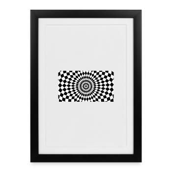 Optical Vortex Checker Illusion - Framed poster (27 × 37 cm) - black - Front