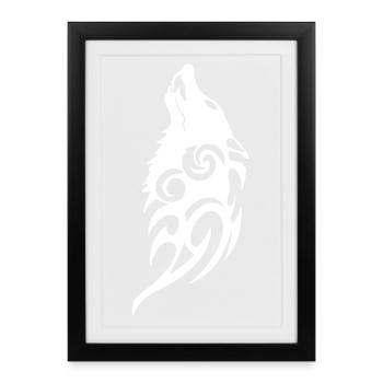 Ghost Wolf of the Forest - Framed poster (27 × 37 cm) - black - Front