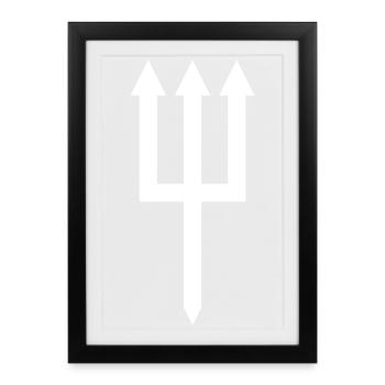 Trident - Affiche encadrée (27 × 37 cm) - noir - Devant