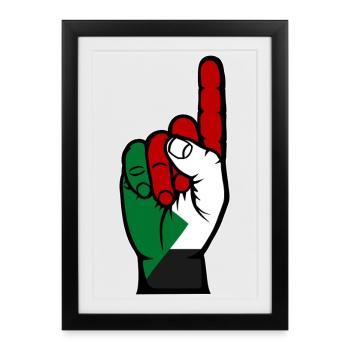 Sudan flag number 1 - Framed poster (27 × 37 cm) - black - Front