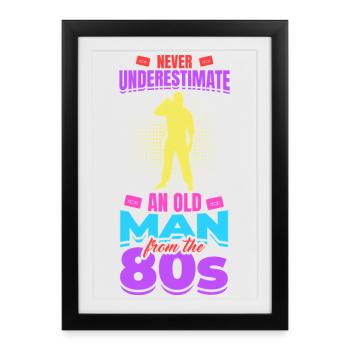 80s grandfather - Framed poster (27 × 37 cm) - black - Front