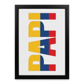 PAPI Colombia – Latin Dad Style in a Retro Look - Framed poster (27 × 37 cm) - black - Front