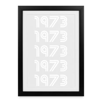 1973 - Framed poster (27 × 37 cm) - black - Front