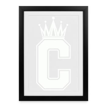 Letter C - Framed poster (27 × 37 cm) - black - Front