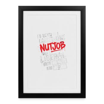 Humour Politique Conservateur vs Libéral - Affiche encadrée (27 × 37 cm) - noir - Devant