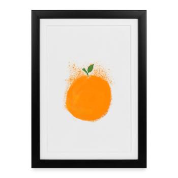 Orange Fruit Fruits Summer Shirt Holiday Gift - Framed poster (27 × 37 cm) - black - Front