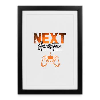 Next Generation Gamer Tee - Framed poster (27 × 37 cm) - black - Front
