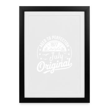 July 1977 – Legend of the Peaks and Mountains - Framed poster (27 × 37 cm) - black - Front
