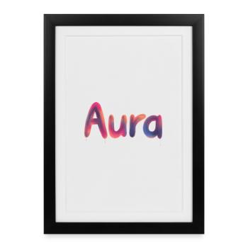 Aura - Framed poster (27 × 37 cm) - black - Front