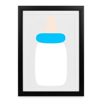 Baby 2025 Birth Family Gift Gift Idea - Framed poster (27 × 37 cm) - black - Front