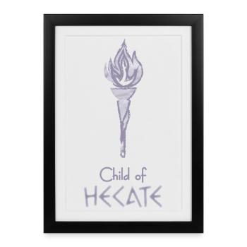 Child of Hecate – Percy Jackson inspired design - Framed poster (27 × 37 cm) - black - Front
