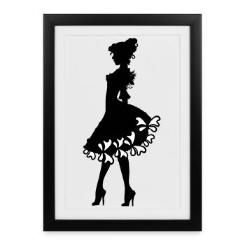 sur noir - Affiche encadrée (27 × 37 cm) - noir - Devant