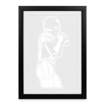 Amateurs de football - Affiche encadrée (27 × 37 cm) - noir - Devant