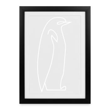 Penguin - Framed poster (27 × 37 cm) - black - Front
