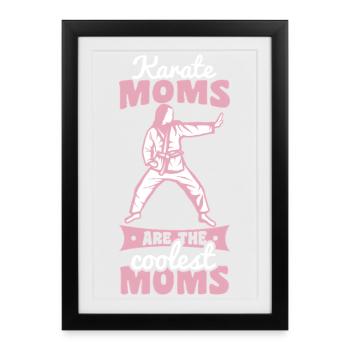Karate Mother - Affiche encadrée (27 × 37 cm) - noir - Devant