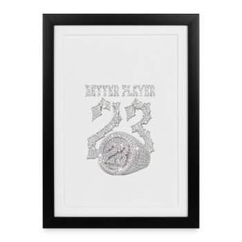 Better Player Diamond Logo - Affiche encadrée (27 × 37 cm) - noir - Devant