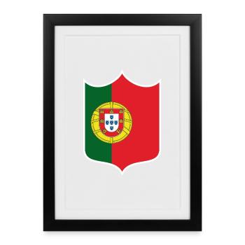 Portugal - Affiche encadrée (27 × 37 cm) - noir - Devant