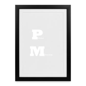 PonyMama blanche - Affiche encadrée (27 × 37 cm) - noir - Devant
