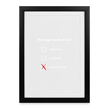 Comment aimes-tu tes œufs ? - Affiche encadrée (27 × 37 cm) - noir - Devant