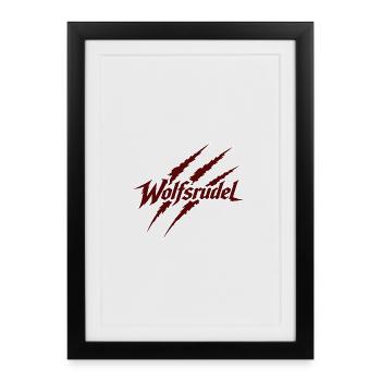 Wolfsnadel Krallenlogo  - Gerahmtes Poster (27 × 37 cm) - Schwarz - Vorne