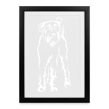 Giant Schnauzer "Black Edition" - Framed poster (27 × 37 cm) - black - Front