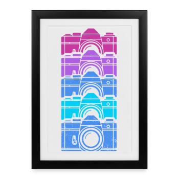 Retro Photography Vintage Camera Photographer - Framed poster (27 × 37 cm) - black - Front