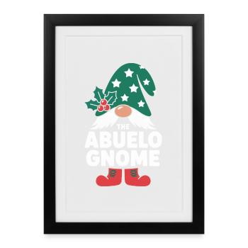 Abuelo Gnome Noël - Affiche encadrée (27 × 37 cm) - noir - Devant