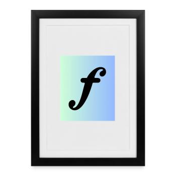 Forte - Musique de fond Sign On - Affiche encadrée (27 × 37 cm) - noir - Devant