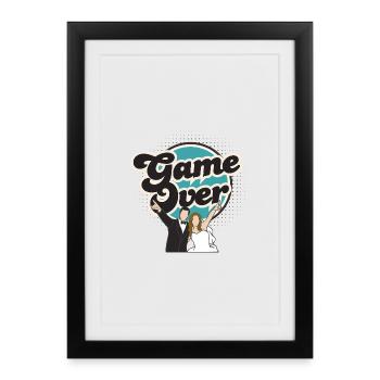 Game over - Framed poster (27 × 37 cm) - black - Front