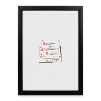 404 Motivation introuvable - Affiche encadrée (27 × 37 cm) - noir - Devant