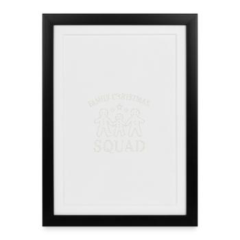 Escouade de Noël en famille - Affiche encadrée (27 × 37 cm) - noir - Devant