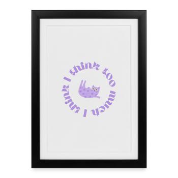 Je pense trop #2 - Affiche encadrée (27 × 37 cm) - noir - Devant