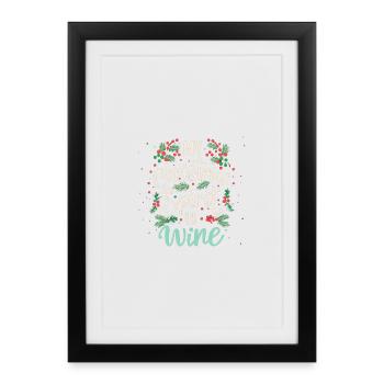 My Christmas Spirit Is Wine - Framed poster (27 × 37 cm) - black - Front