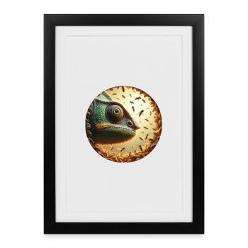 Chameleon with Bees Animation - Framed poster (27 × 37 cm) - black - Front