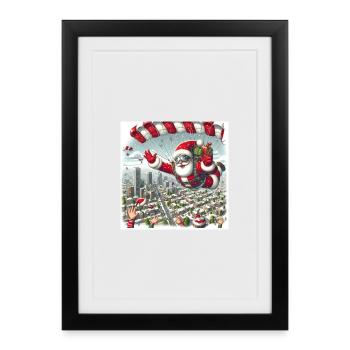 Christmas Design 13 - Framed poster (27 × 37 cm) - black - Front